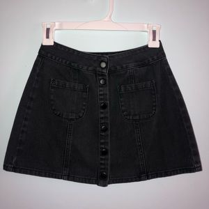 Brandy Melville black denim skater skirt